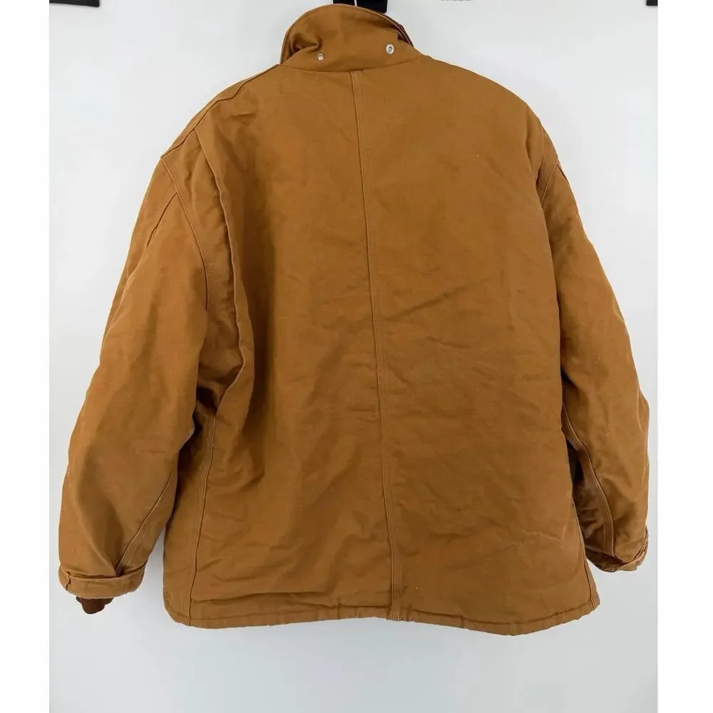 Cotton duck canvas jacket, Carhartt, quilted lined with corduroy collar